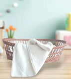 La Couverture Bébé Réversible Luxe : Gaze de Coton & Sherpa Blanche Personnalisée