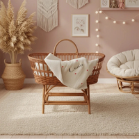 Le Plaid Bébé Réversible Cœurs Rouges : Gaze de Coton Sablé & Moumoutte Sherpa