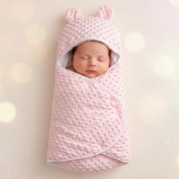 couverture d'emmaillotage nid d'ange emmaillotage rose minky
