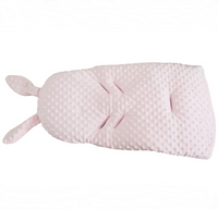 Couveture d'émmaillotage naissance 0 à 6 mois rose minky