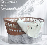 couverture naissance pour bébé personnalisée