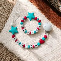 ensemble d'attache tétine au couleur du maroc