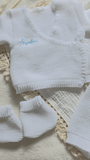 ensemble pour bébé en laine personnalisé