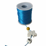 fil cordon satin nylon bleu marine pour confection attache tetine clip et anneau dentition