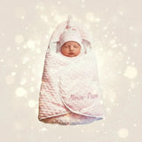 Gigoteuse d'Emmaillotage 2-en-1 Rose en Minky : Le Cocon Hivernal Personnalisé