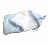 interieur du Nid d'Ange Bébé Personnalisé en Gaze de Coton Bleu Clair – 0 à 6 mois