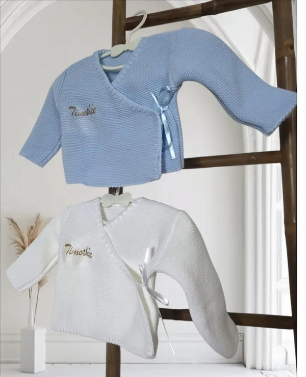 lot de 2 brassières bébé personnalisé pour naissance de 0 à 3 mois 