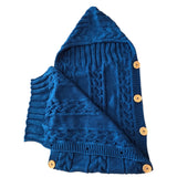 nid d'ange cosy tricot laine ouvert bleu 