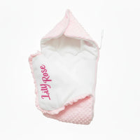 nid d'ange en minky rose clair