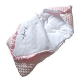 nid'ange pour poussette et cosy  en minky rose