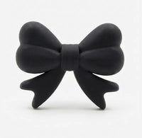 perle noeud silicone noir 20 mm
