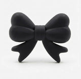 perle noeud silicone noir 20 mm