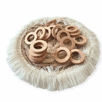 perle anneau en bois 25 mm pour créativité DIY