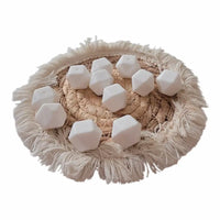 perle en silicone de couleur blanche hexagonale de 17 mm