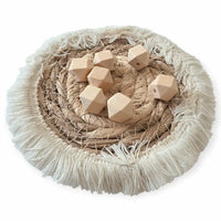 perle en bois hexagonale 12 mm