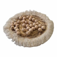 perle en bois naturel 12 mm