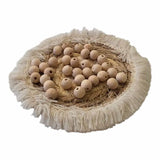 perle en bois naturel 12 mm