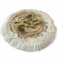 perle en bois or noeud papillon