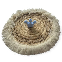 perle en silicone couronne bleu ciel pour confection attache tétine 