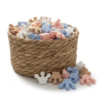 perle en silicone en forme couronne pour confectionner attache tétine 
