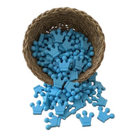 perle couronne silicone bleu clair 