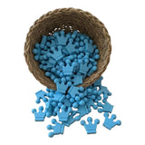 perle couronne silicone bleu clair 
