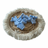 perle couronne en silicone bleu