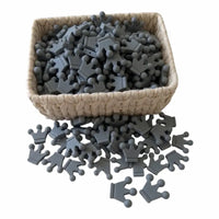 perle couronne silicone gris anthracite pour confection attache tétine 