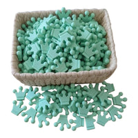 perle couronne silicone menthe
