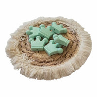 perle couronne en silicone de couleur menthe
