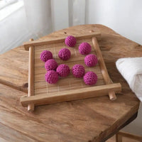 perle en crochet de 16mm de couleur framboise pour confection attache tétine hochet 