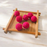 pour création DIY d'attache tétine, hochet sensoriel et collier de dentition. 🧶 perle crochet 20mm de couleur rouge
