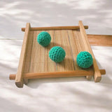 perle en crochet 20mm de couleur vert 