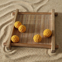 perle crochet en jaune oranger en 16 mm