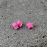 perle étoile en silicone 12mm rose rosé