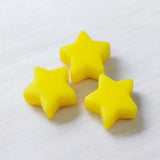 perle etoile jaune silicone de 12 mm pour confection attache tetine 
