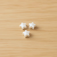 perle étoile en silicone blanche de 12 mm