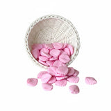 perle feuille couleur rose de 20 mm