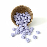 notre perle fleur silicone de couleur lilas en 20 mm