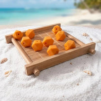 perle hexagonal mangue 14 mm silicone pour confection anneau dentition et attache tetine 