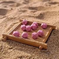 fournisseur attache tétine perle hexagonal 14 mm blush