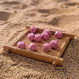 fournisseur attache tétine perle hexagonal 14 mm blush