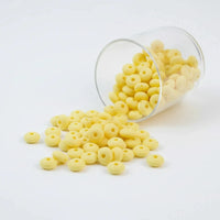 perle de séparation jaune claire en 12 mm pour création attache tétine 