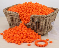 perle lentille de séparation orange 12 mm confection fournisseur attache tetine 