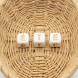 perle lettre silicone avec accent tréma couleur or
