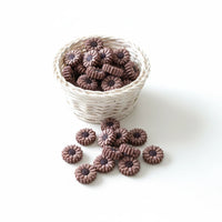 perle en silicone de couleur marron e 20mm pour création attache tetine et anneau de dentition
