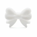 perle noeud en silicone blanc pour confection attache tetine et anneau dentition