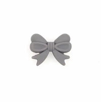 perle noeud en silicone gris anthracite pour confection attache tetine et anneau dentition