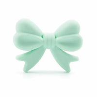 perle noeud en silicone menthe pour confection attache tetine et anneau dentition
