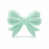 perle noeud en silicone menthe pour confection attache tetine et anneau dentition